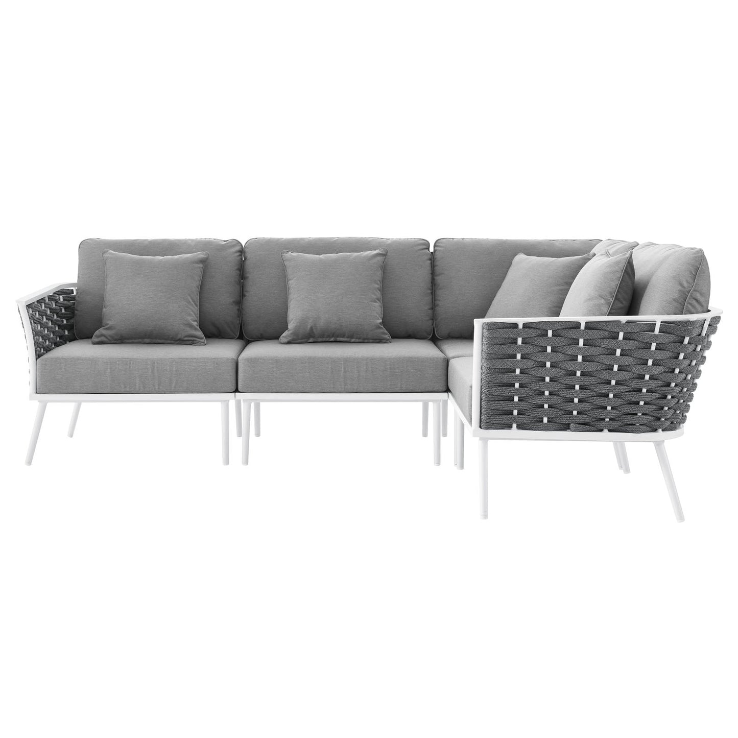 Hanna Outdoor Patio Aluminum Large Sectional Sofa