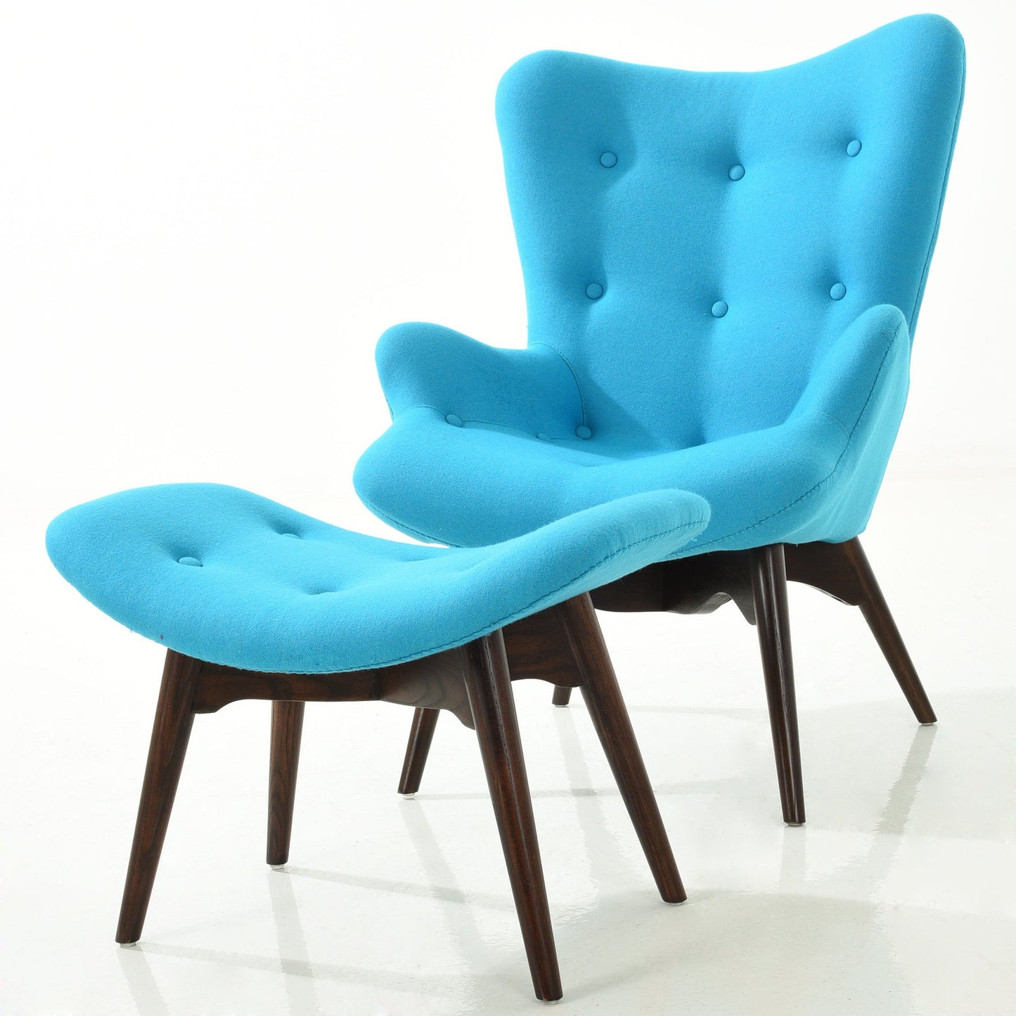 Grant Featherston Style Contour Lounge Chair & Ottoman - living-essentials