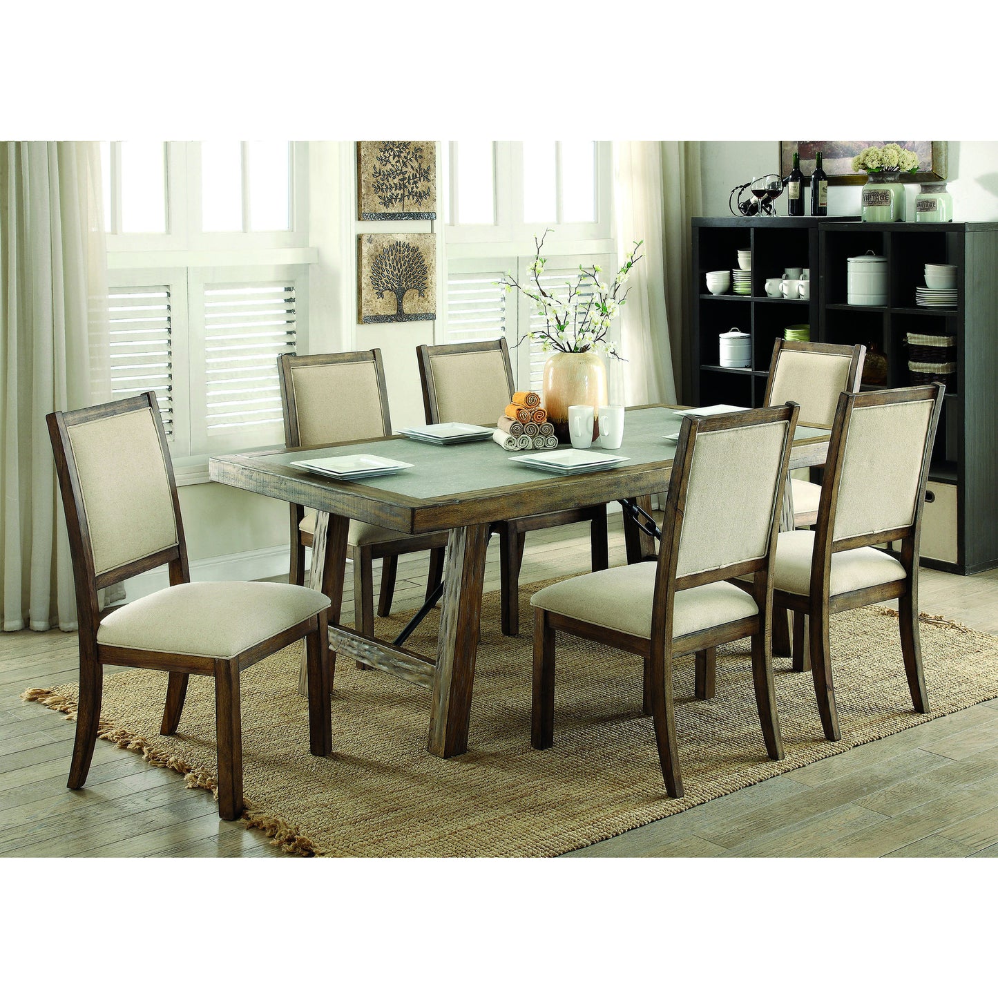 Sozier Contemporary Dining Chair (Set of 2) in Rustic Oak - living-essentials