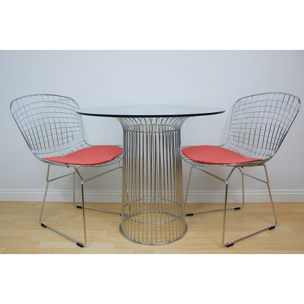 Warren Platner Style Chromed Steel Dining Set - living-essentials