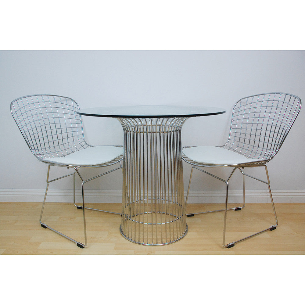 Warren Platner Style Chromed Steel Dining Set - living-essentials