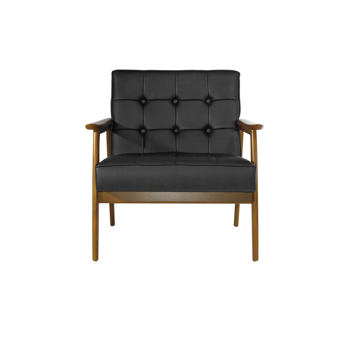 Gabie Black Tufted Armchair - living-essentials