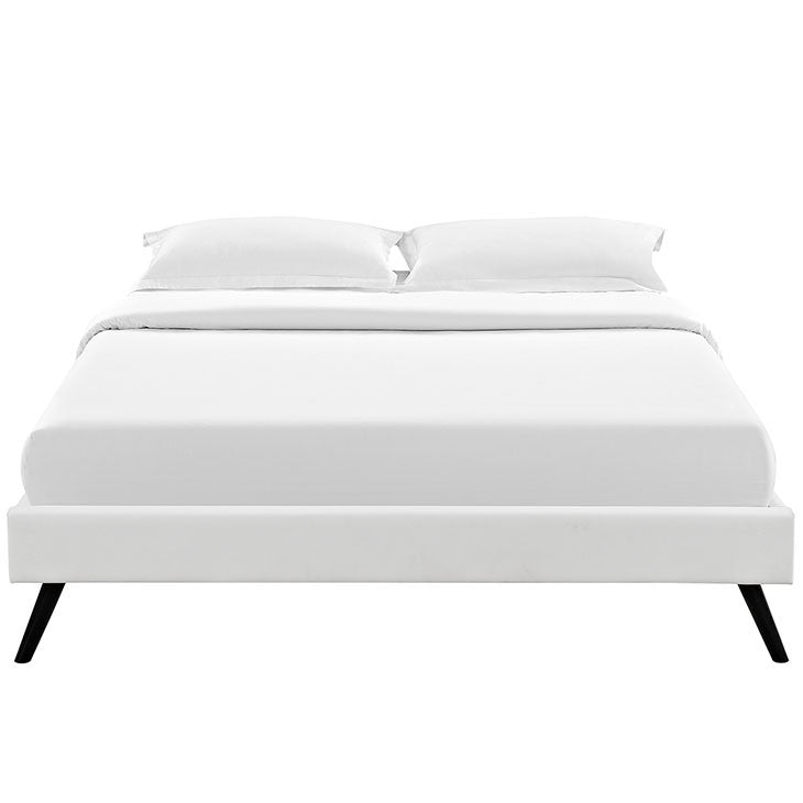 Troy Mid Century Queen Vinyl Bed Frame - living-essentials