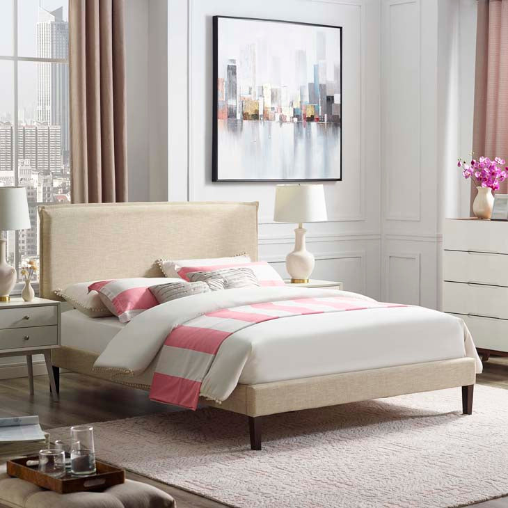 Amari Full Platform Bed with Squared Tapered Legs - living-essentials
