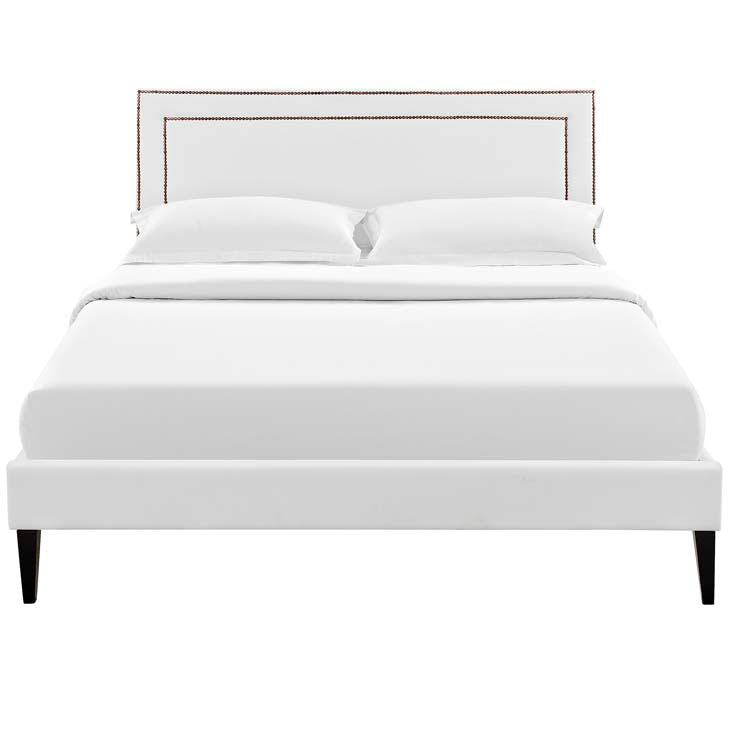 Veronica Full Platform Bed with Squared Tapered Legs - living-essentials