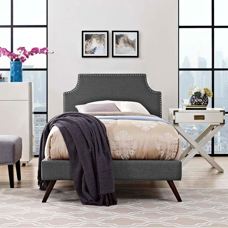 Conner Twin Platform Bed with Round Splayed Legs - living-essentials