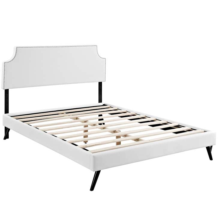 Conner Full Platform Bed With Round Splayed Legs - living-essentials