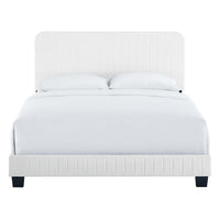 Cacey Channel Tufted Performance Velvet Queen Bed