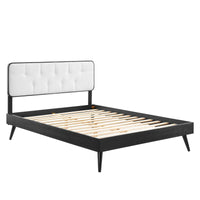 Adelina Wood Full Platform Bed With Splayed Legs