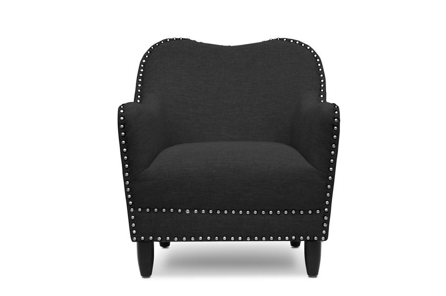 Black studded armchair hot sale