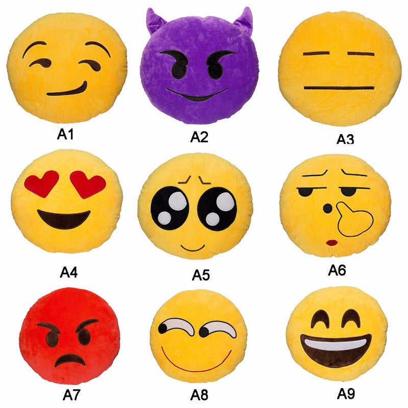 Kissing Wink Emoji Pillow - living-essentials