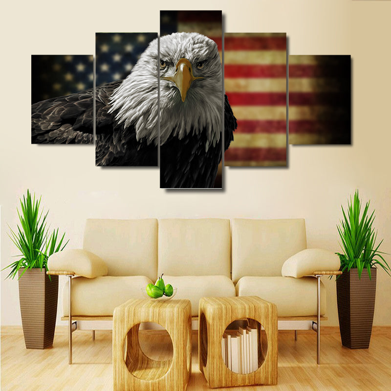 The American Eagle 5 Piece Panel Wall Art - living-essentials