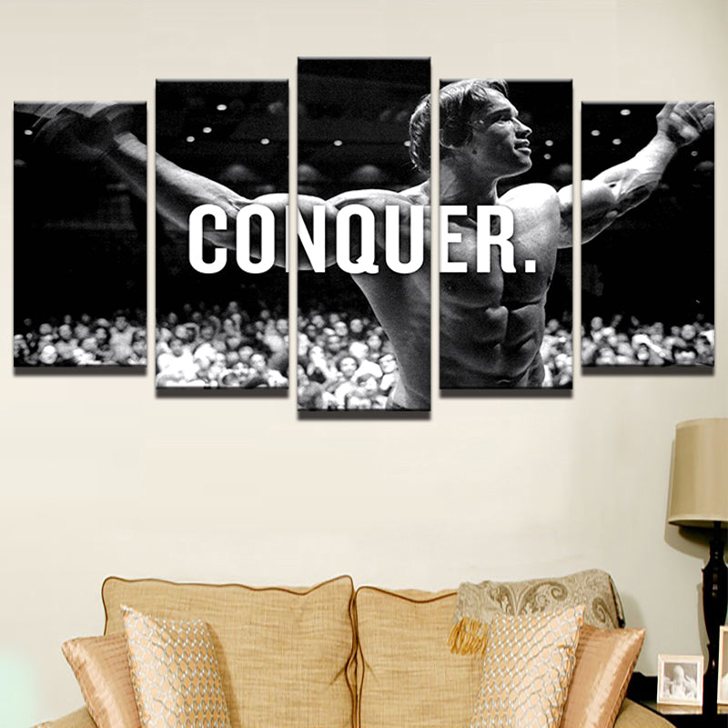 Arnold Schwarzenegger Conquer 5 Piece Panel Wall Art - living-essentials