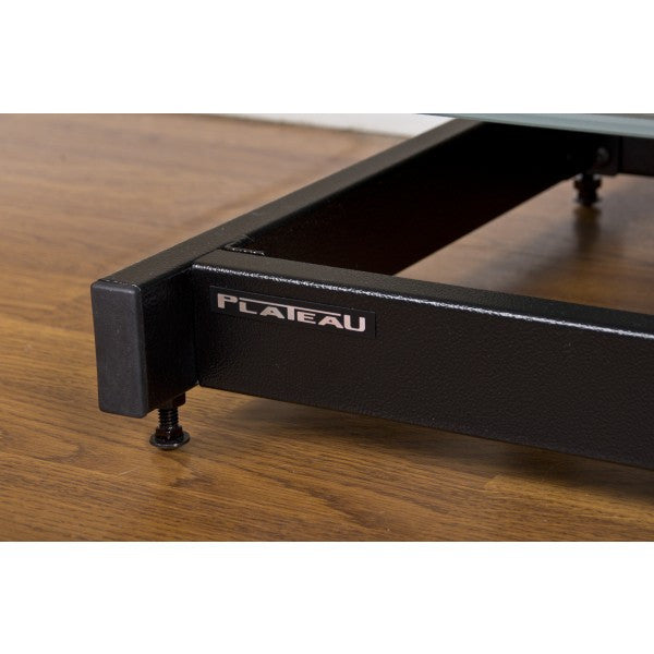 PLATEAU ZX-4A B Metal and Glass Audio Stand, Frosted Glass shelves - living-essentials