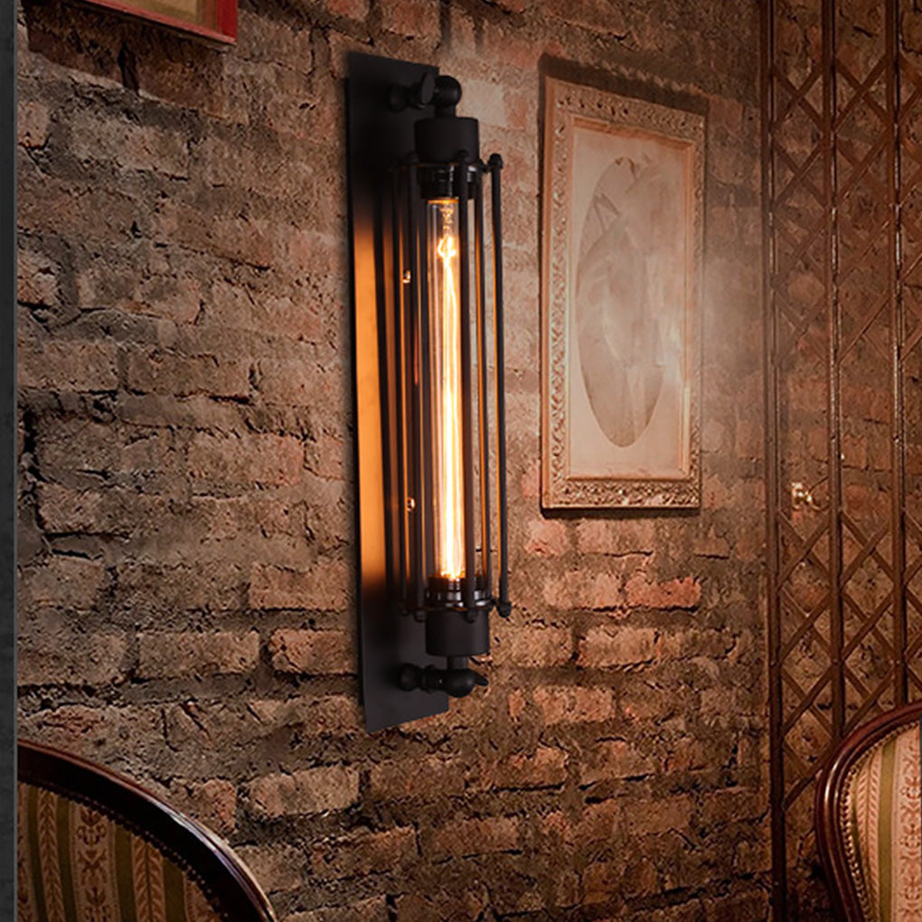 EMFURN Retro Industrial Antique Iron Indoor Wall Light for Cafe Corridor Aisle