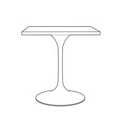 Vera 27" Square Dining Table - Gold Base Marbleized Top