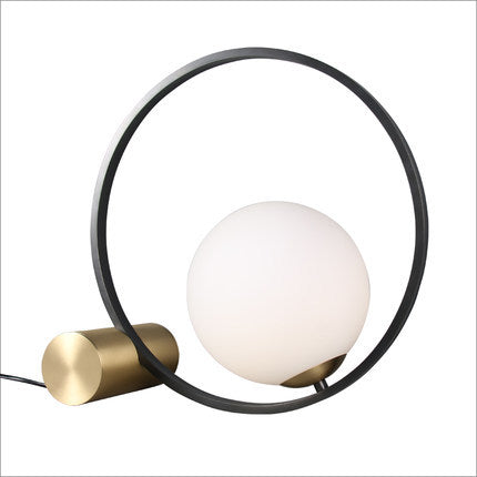 Minimalist Metal Ring Table Lamp Nordic Bedside Light