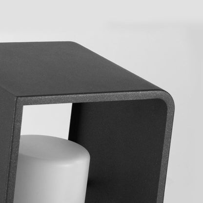 EMFURN Modern Rectangular Waterproof Solar Lights Outdoor Lantern Lights