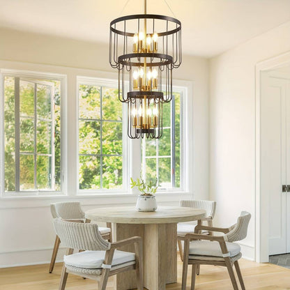 Classic Farmhouse Staircase Chandelier