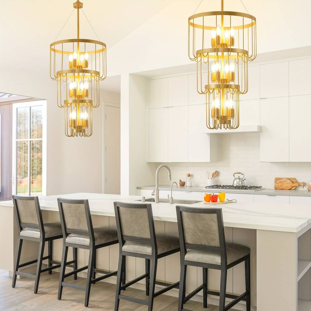 Classic Farmhouse Staircase Chandelier