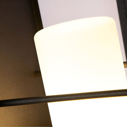 EMFURN Modern Rectangular Waterproof Solar Lights Outdoor Lantern Lights