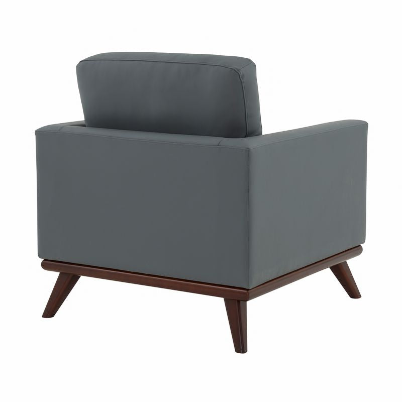 Edvin Leather Accent Arm Chair