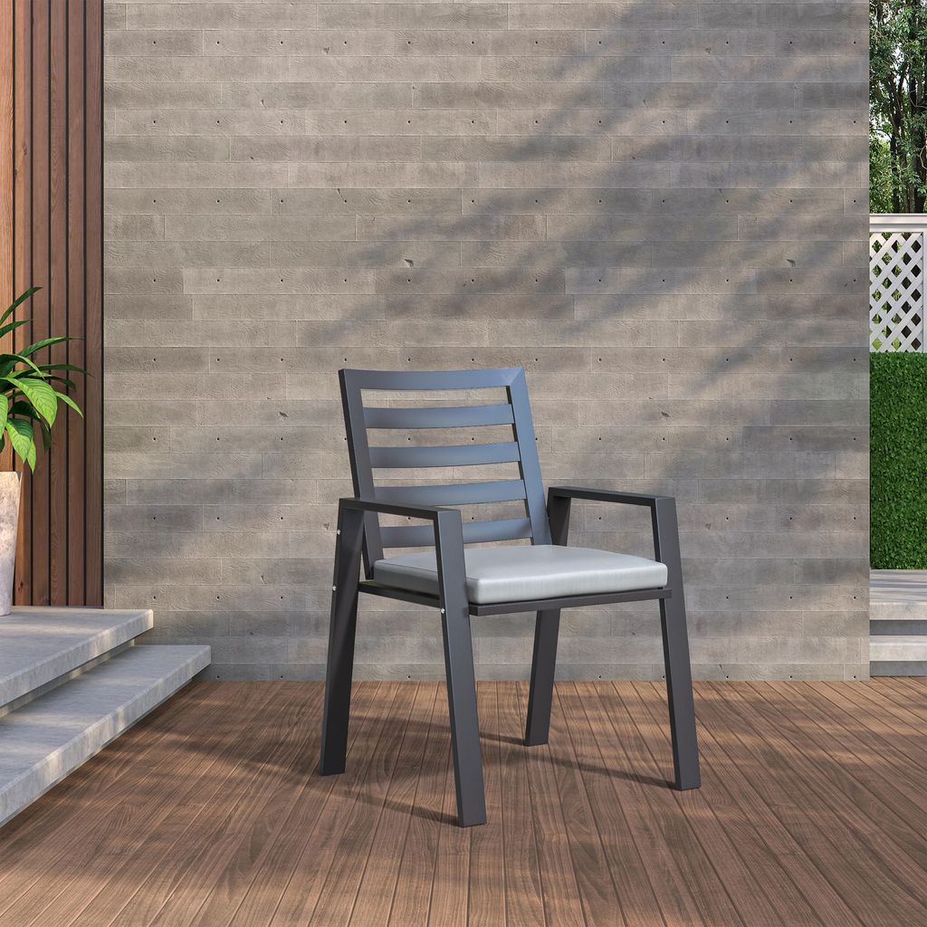 Agnes Patio Aluminum Dining Armchair - Set of 2