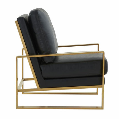 Emil Leather Accent Armchair