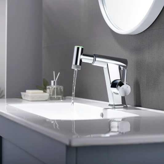 Single-Hole Pull-Out Faucet with Temperature Display