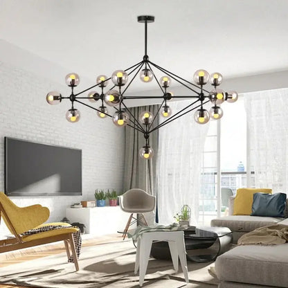 Contemporary Black Chandeliers 15/21 Heads