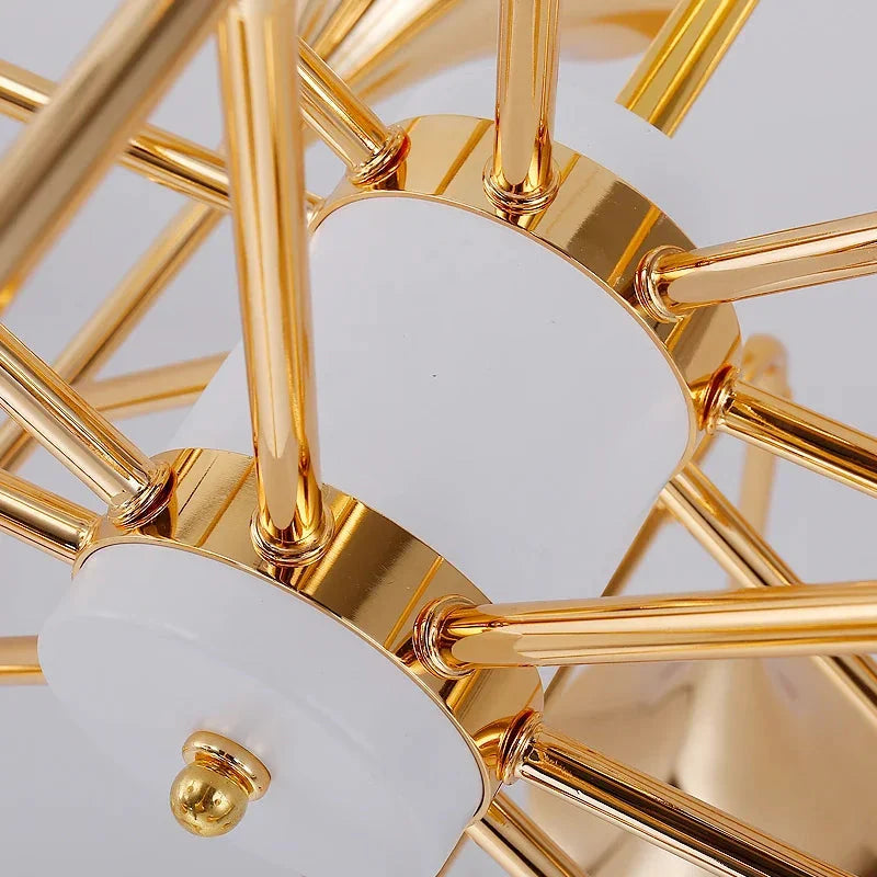 24-Light Unique Brass Trumpet Chandelier Light