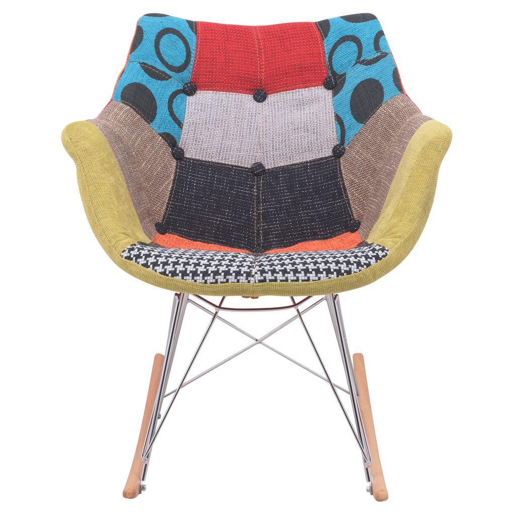 Lewie Fabric Eiffel Base Rocking Chair