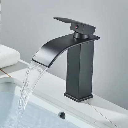 Brushed Gold Waterfall Bathroom Faucet