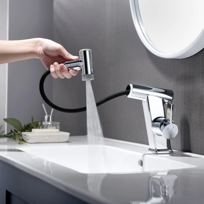 Single-Hole Pull-Out Faucet with Temperature Display