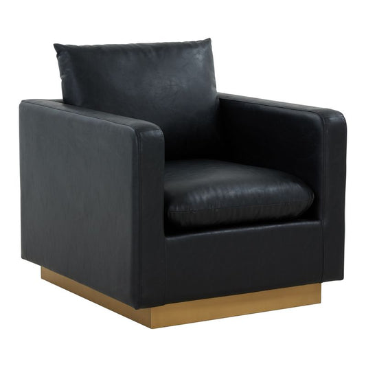 Elvira Leather Accent Armchair