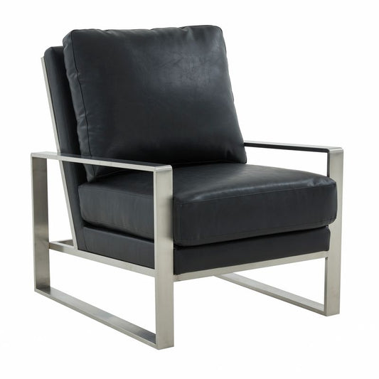 EMFURN Leather Modern Accent Armchair