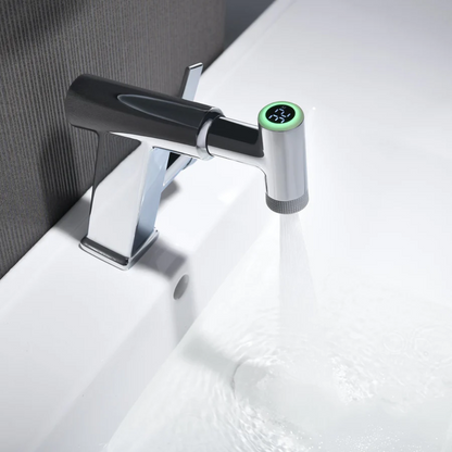 Single-Hole Pull-Out Faucet with Temperature Display