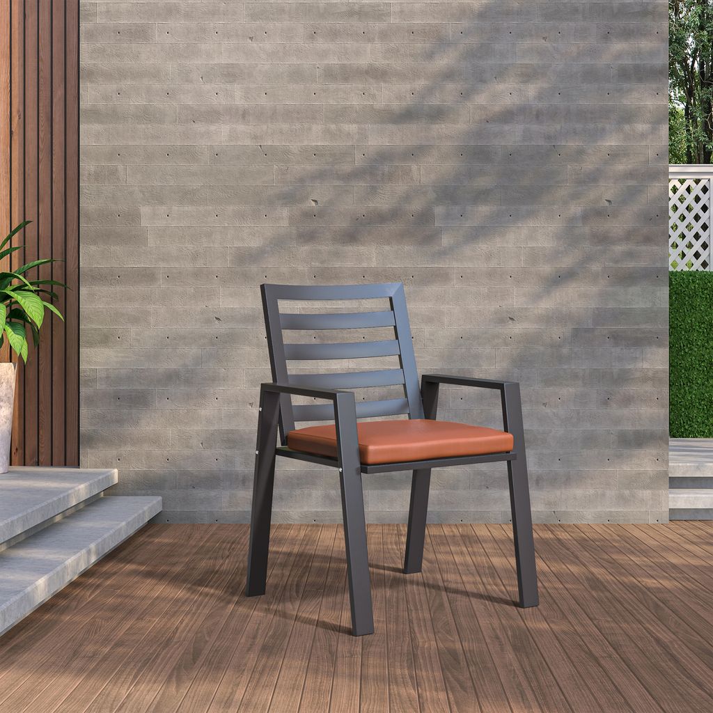 Agnes Patio Aluminum Dining Armchair - Set of 2