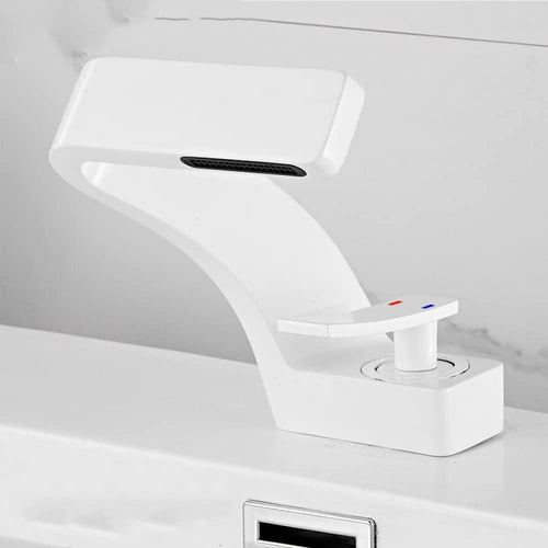 Modern Bathroom Sink Faucet with Hot and Cold Water Features