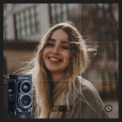 EMFURN Mini Retro Dual-Lens Digital TLR – for Travel & Beach Adventures 🌊