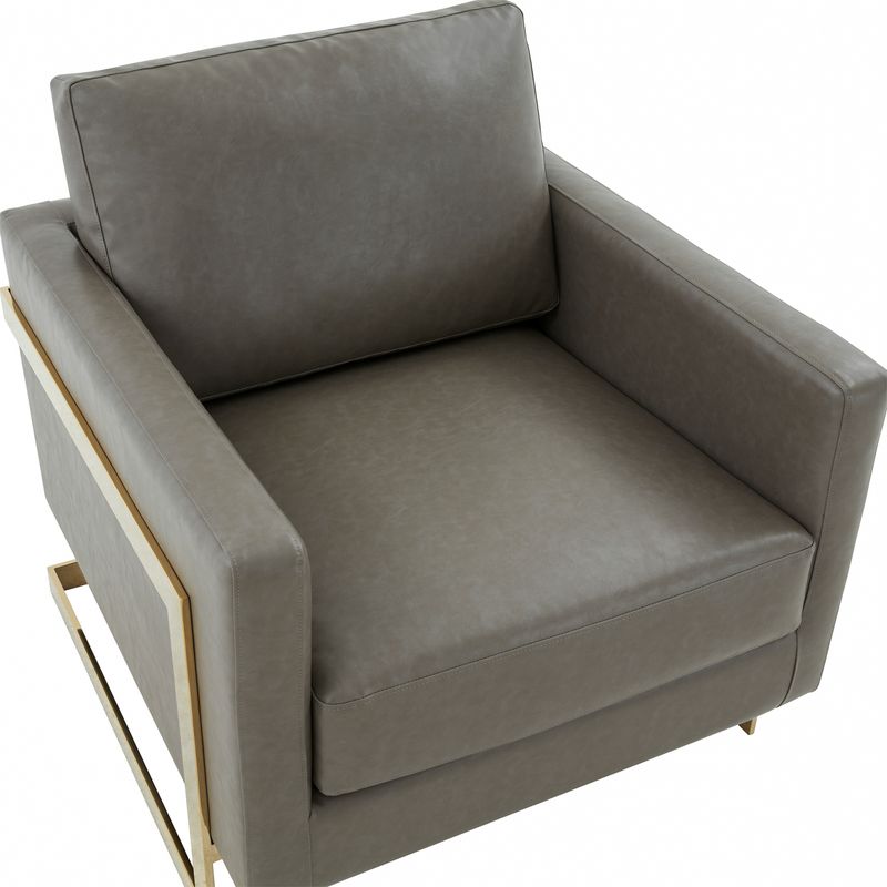 Elton Leather Accent Armchair