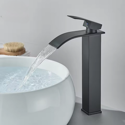 Brushed Gold Waterfall Bathroom Faucet