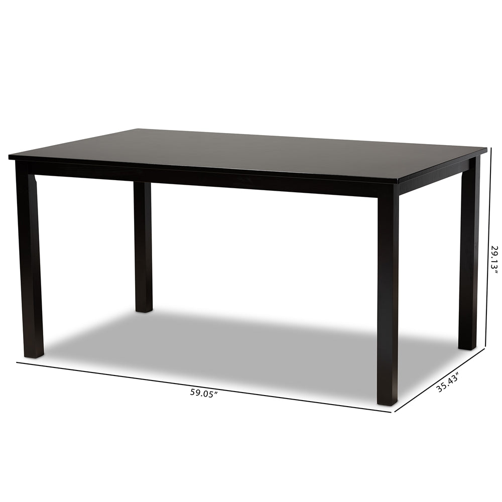 Eva Modern and Contemporary Rectangular Wood Dining Table