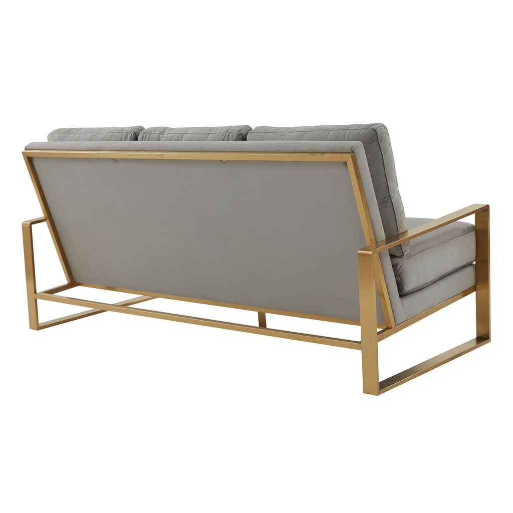 Emil Velvet Sofa - Gold Frame