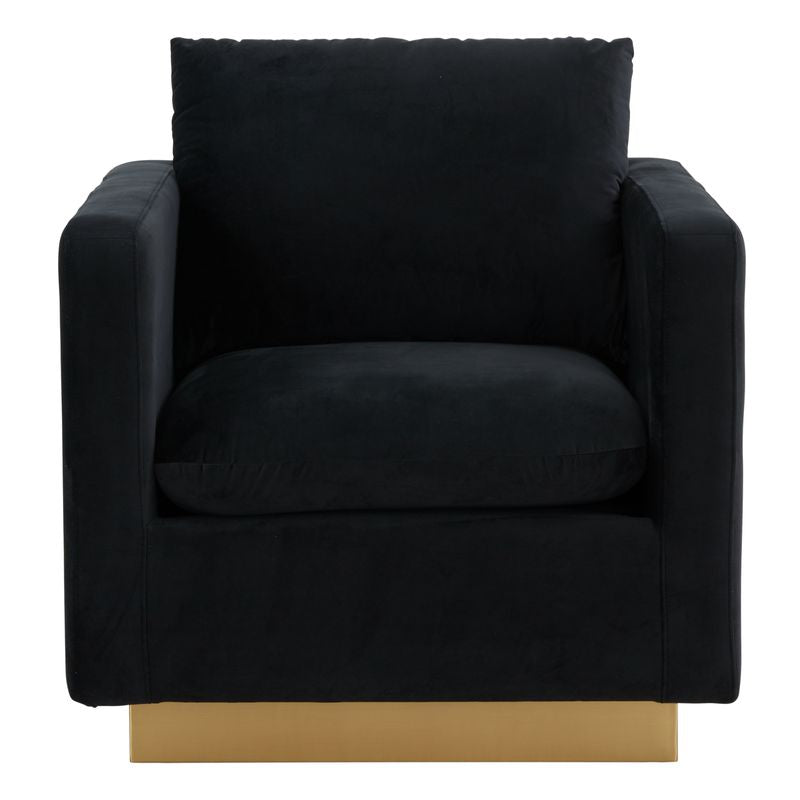 Elvira Velvet Accent Armchair