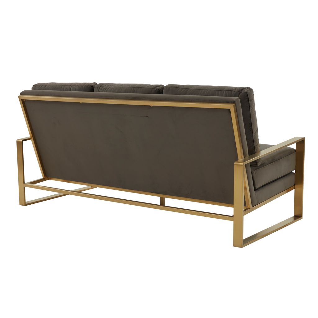 Emil Velvet Sofa - Gold Frame