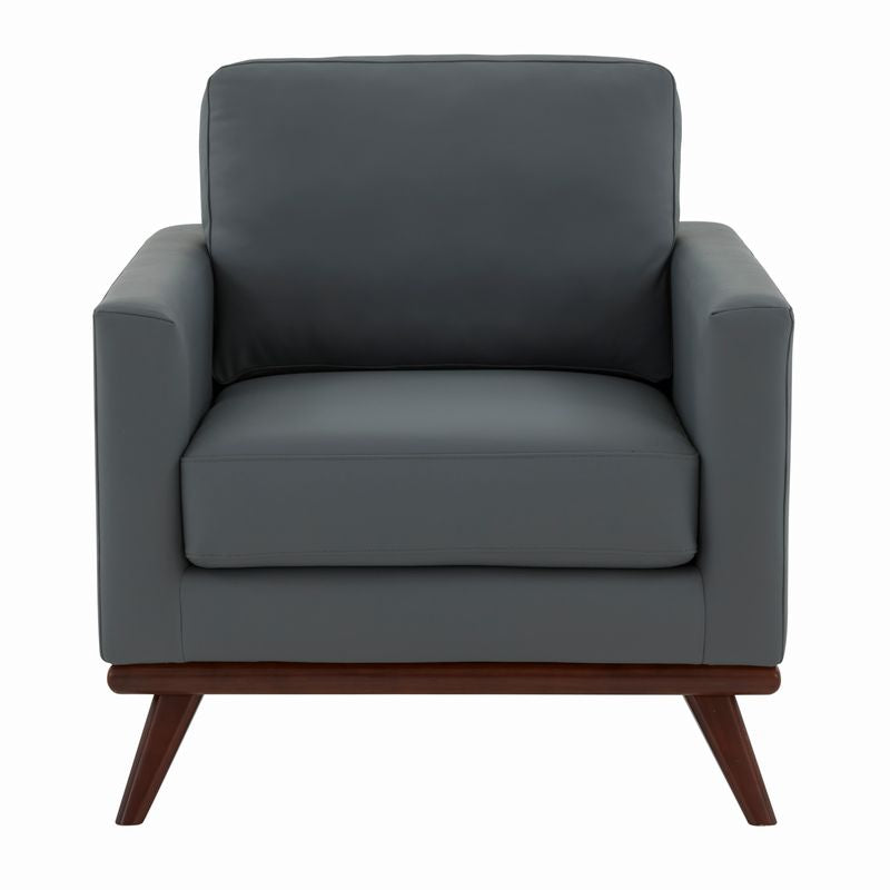 Edvin Leather Accent Arm Chair