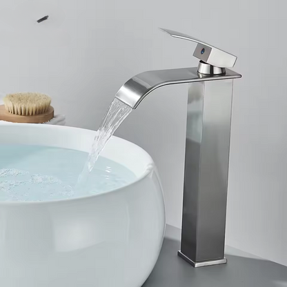 Brushed Gold Waterfall Bathroom Faucet