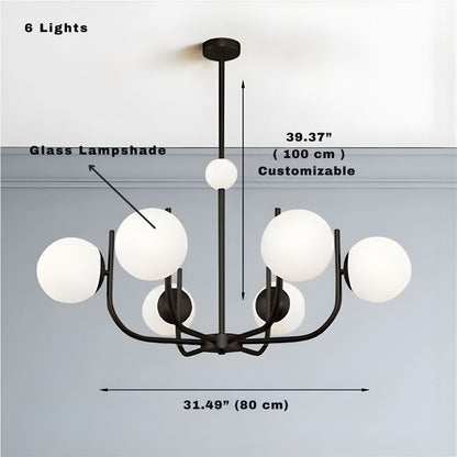 6-8-10 Lights Mid Century Modern Ceiling Light