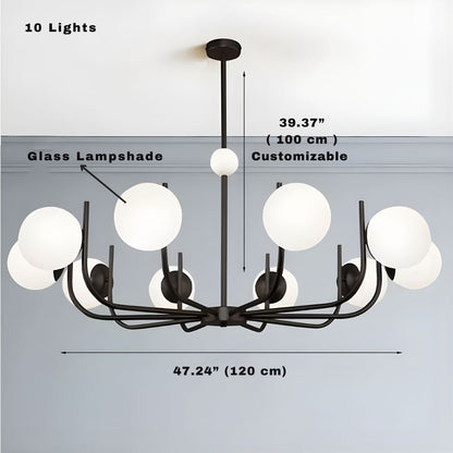 6-8-10 Lights Mid Century Modern Ceiling Light